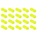 PATIKIL Fishing Double Rattle Beads 20 Pack ABS Plastic Catfish Rattles Rig Fishing Bells Sea Fishing Beads Accessory for Lures Fish Yellow