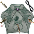 Automatic Foldable Umbrella Fishing Net Bait Trap Fish Trout Minnow Crayfish Shrimp Trap Shrimp Crab Catfish Traps with Anti-Corrosion and Anti-Rust Frame