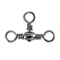 Alwonder 50-Pack 3 Way Swivels Fishing Tackle High Strength Stainless Steel Barrel Swivels 35-175LB Three Way Swivel for Saltwater Freshwater Catfish Rigs Surf Fishing Rigs 60LB