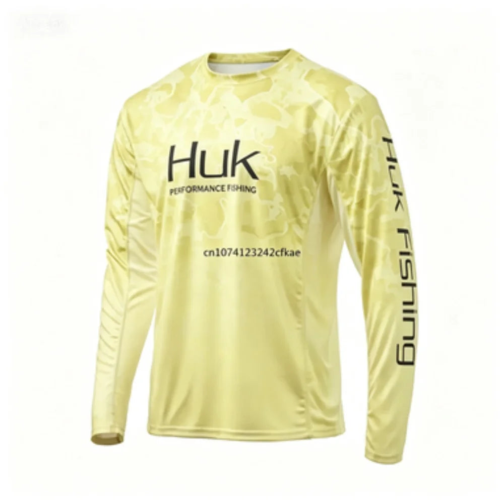 Performance Fishing Long Sleeve Shirt Men's Breathable Quick-Dry Outdoor Fishing Apparel