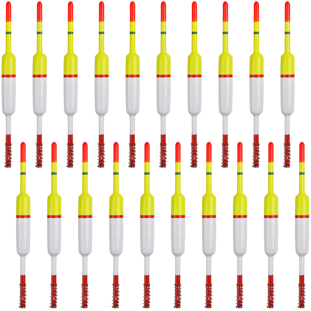 SILANON Slip Bobbers Fishing Floats and Bobbers Balsa Wood Slip Bobbers Floats Spring Bobbers for Crappie Catfish Trout Panfish Walleyes Fishing Bobbers 10pcs