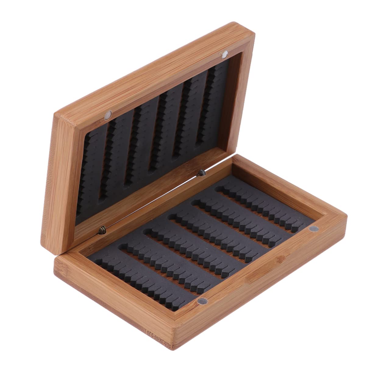 BCOATH Fishing Box Fishing Bait Case Fly Fishing Containers Fly Organizer Fishing Tackle Box Fixture Wooden Box Fly Hook Fishing Gear Bamboo Bamboo Lure Tackle Box Fishing Bait Box
