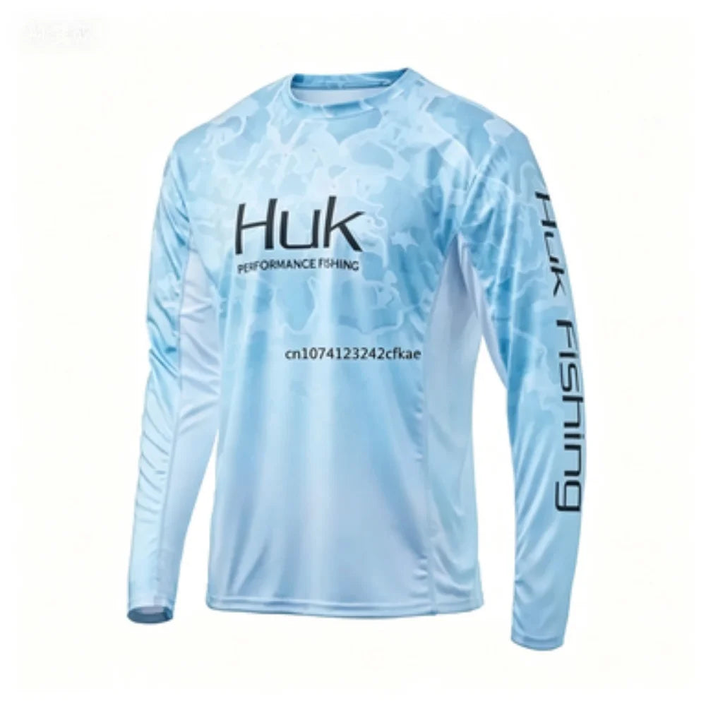 Performance Fishing Long Sleeve Shirt Men's Breathable Quick-Dry Outdoor Fishing Apparel