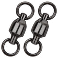 SILANON Ball Bearing Swivels Fishing Saltwater20pcs Barrel Swivels Fishing Tackle Freshwater Fishing Swivels Connector Stainless Steel Solid Welded Rings Big Game Fishing Accessories(0#)