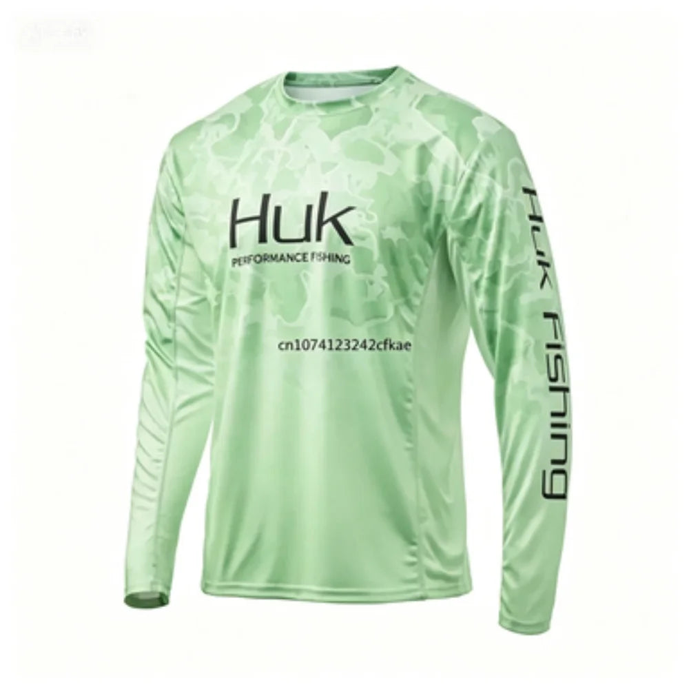 Performance Fishing Long Sleeve Shirt Men's Breathable Quick-Dry Outdoor Fishing Apparel