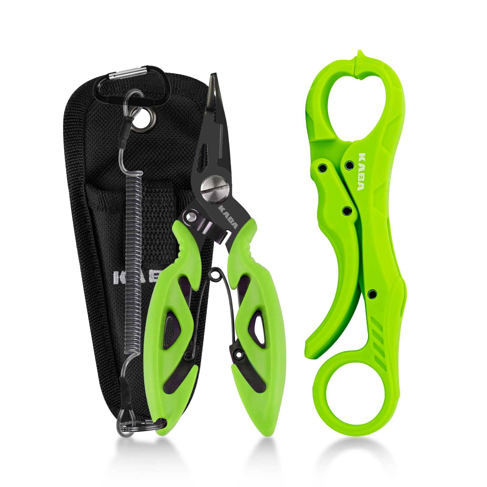 kaba Mini Fish Lip Gripper Set 5inch Fishing PliersFishing Grabber ClipMultifunction Fishing Pliers Saltwater Fishing Gripper Fishing Gear Tackle