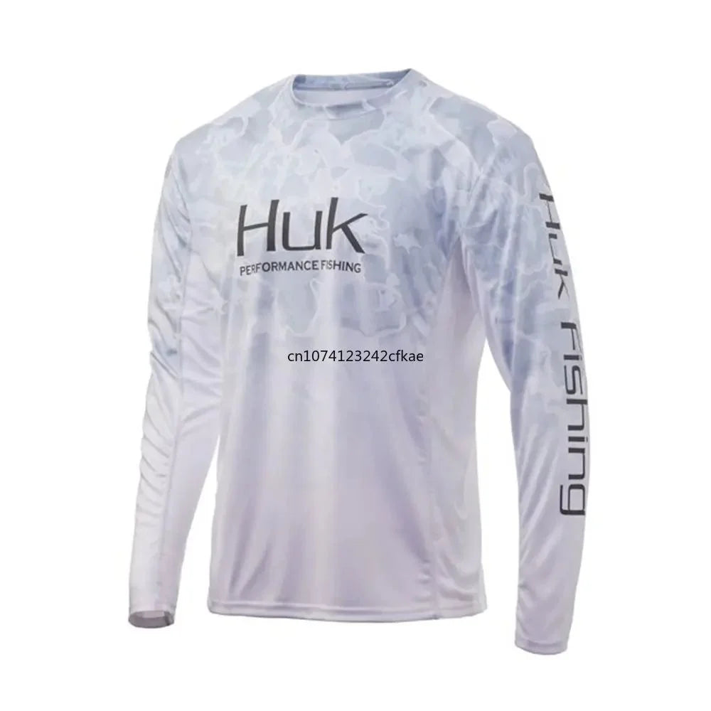 Performance Fishing Long Sleeve Shirt Men's Breathable Quick-Dry Outdoor Fishing Apparel