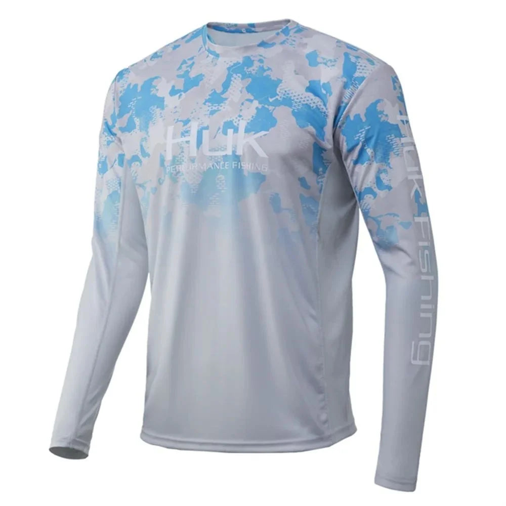 Performance Fishing Long Sleeve Shirt Men's Breathable Quick-Dry Outdoor Fishing Apparel