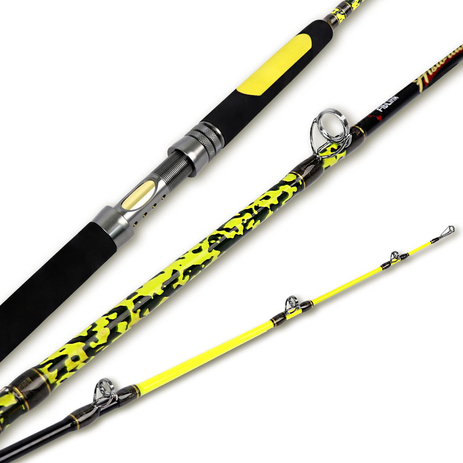 Fiblink Catfish Fishing Rod 1 Piece Cat Catfish Rod Portable Travel Heavy Cat Catfishing Fishing Pole 66"