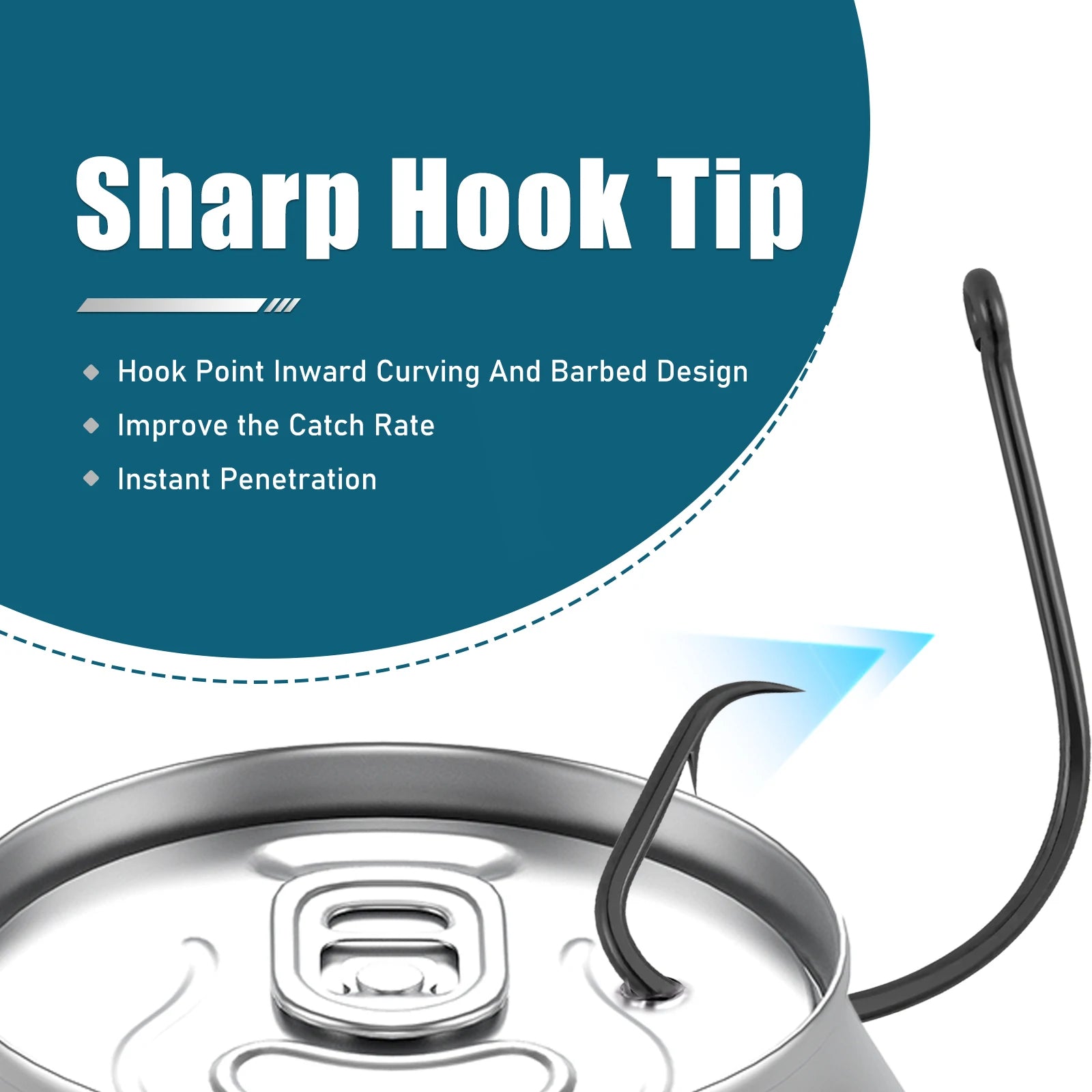 9KM Inline Circle Hook Offset Fishing Hook Saltwater Catfish Hook 25~100Pcs For Rigging Live and Chunk Baits Lure Fishing
