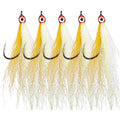 Clouser Minnow Fishing Flies Streamer Fly Fishing Lure Saltwater Striped Bass Flies Fishing Bucktail Teaser Hook Lures for Flounder Saltwater Freshwater Fishing