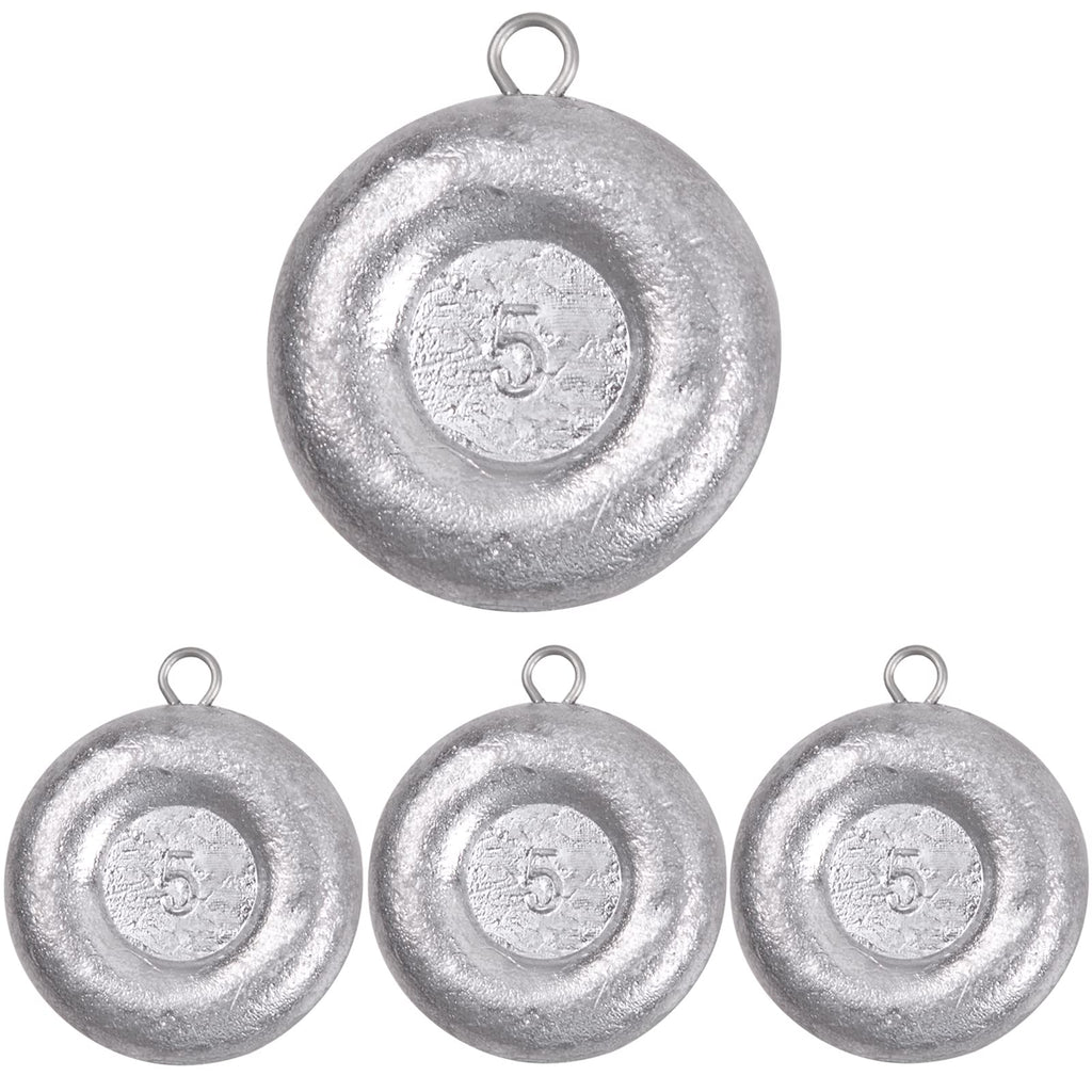 Disc Sinkers Fishing Weights Coin Sinkers Saltwater Surf Fishing Weights Bottom Fishing Drifting Trolling Catfishing Fishing Sinkers Weights Saltwater Tackle 1oz 2oz 3oz 4oz 5oz 6oz 8oz