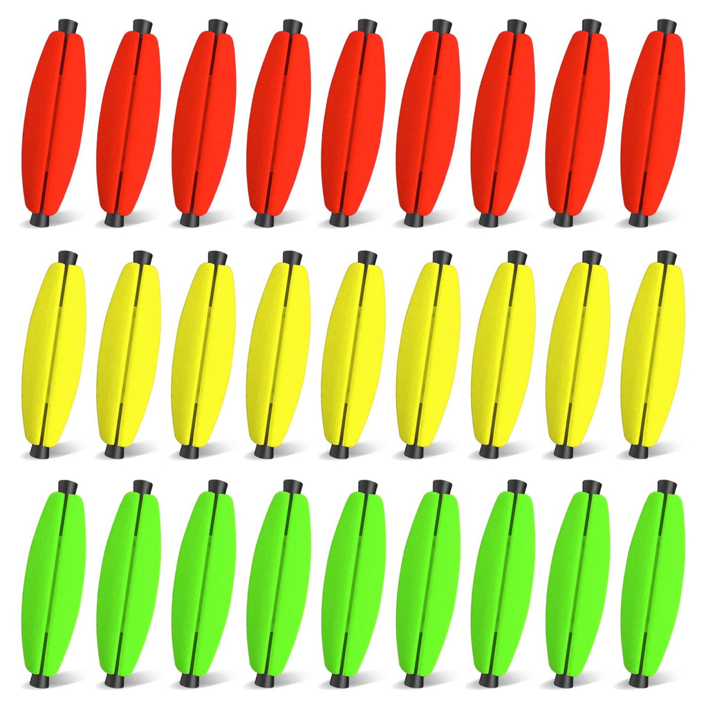 YOTO Peg Floats Slotted丨Fishing Floats for Catfish丨Fishing Cigar Foam Bobber for Santee Rig丨1.5in，2in，2.5in，3in