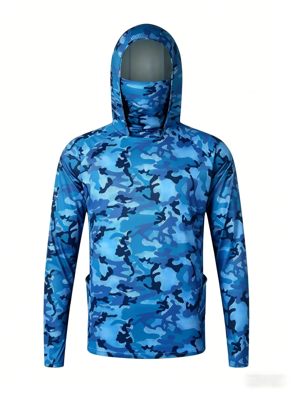 European and American men's summer camouflage print comfortable breathable long sleeved T-shirt fishing suit outdoor casual top