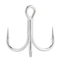 Dr.Fish 30 Pack 4X Treble Hooks OShaugnessy Bend for Saltwater & Frshwater Replacement Round Bend Triple Hooks for Catfish Bass Striper #8