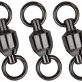Ball Bearing Swivels Fishing Barrel Swivel 20pcs Swivels Fishing Tackle High Strength Fishing Swivels Stainless Steel Solid Welded Ring Fishing Leader Lures Connectors for Salwater Freshwate Fishing