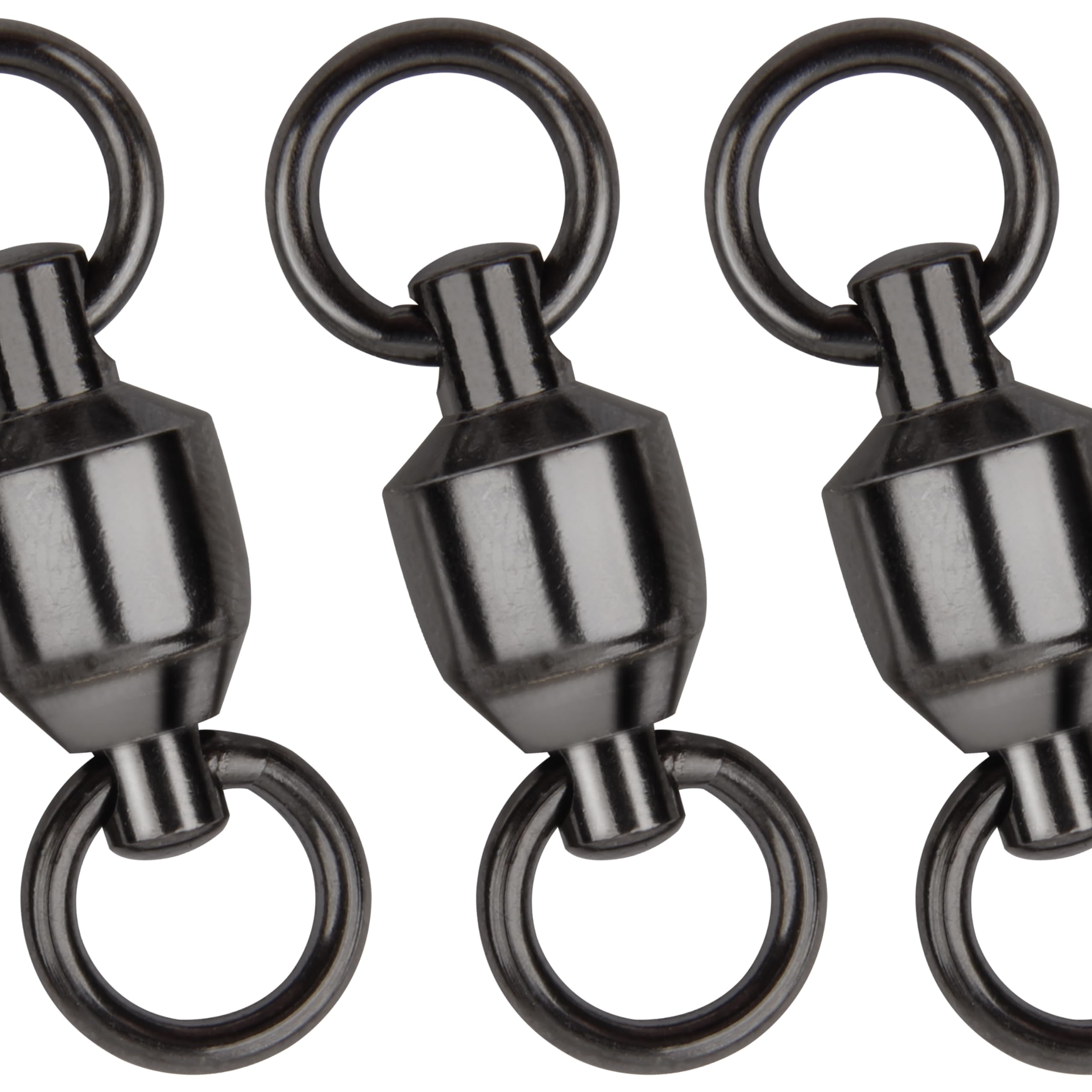 Ball Bearing Swivels Fishing Barrel Swivel 20pcs Swivels Fishing Tackle High Strength Fishing Swivels Stainless Steel Solid Welded Ring Fishing Leader Lures Connectors for Salwater Freshwate Fishing