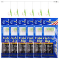 OROOTL Fishing Rigs Bait Lures 6 Packs Fishing Bait Rigs Kit Saltwater Fishing Lures Luminous Surf Fishing Rigs Tackle with Sharp Hooks Fish Skin Silk Size 4 6 8