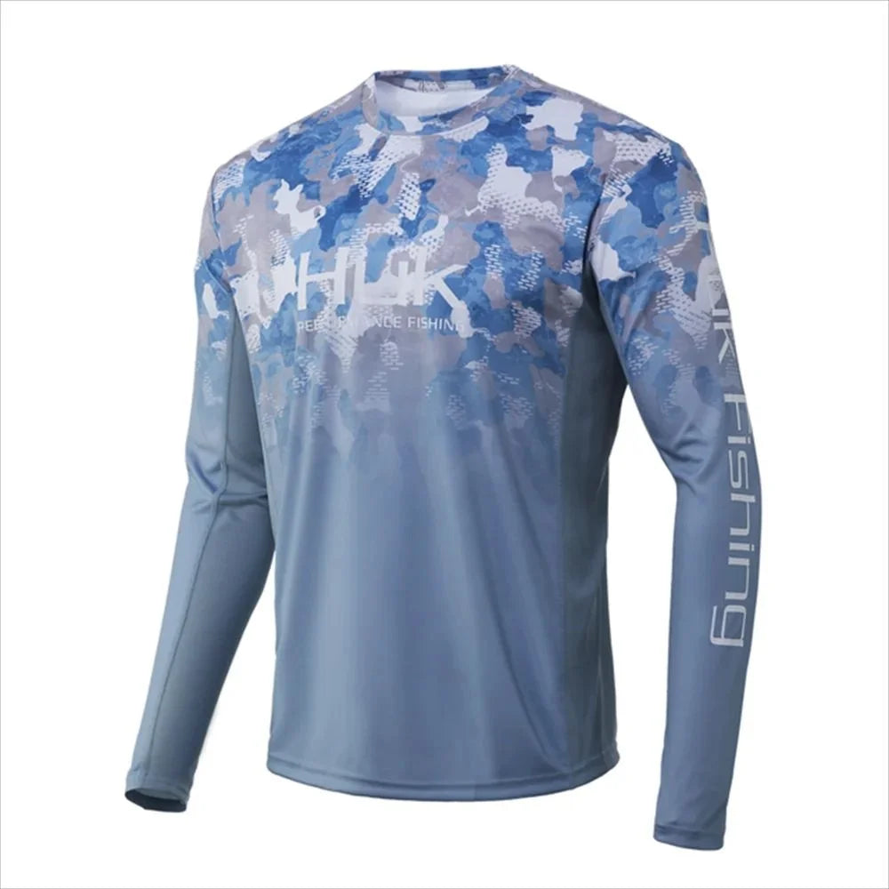 Performance Fishing Long Sleeve Shirt Men's Breathable Quick-Dry Outdoor Fishing Apparel