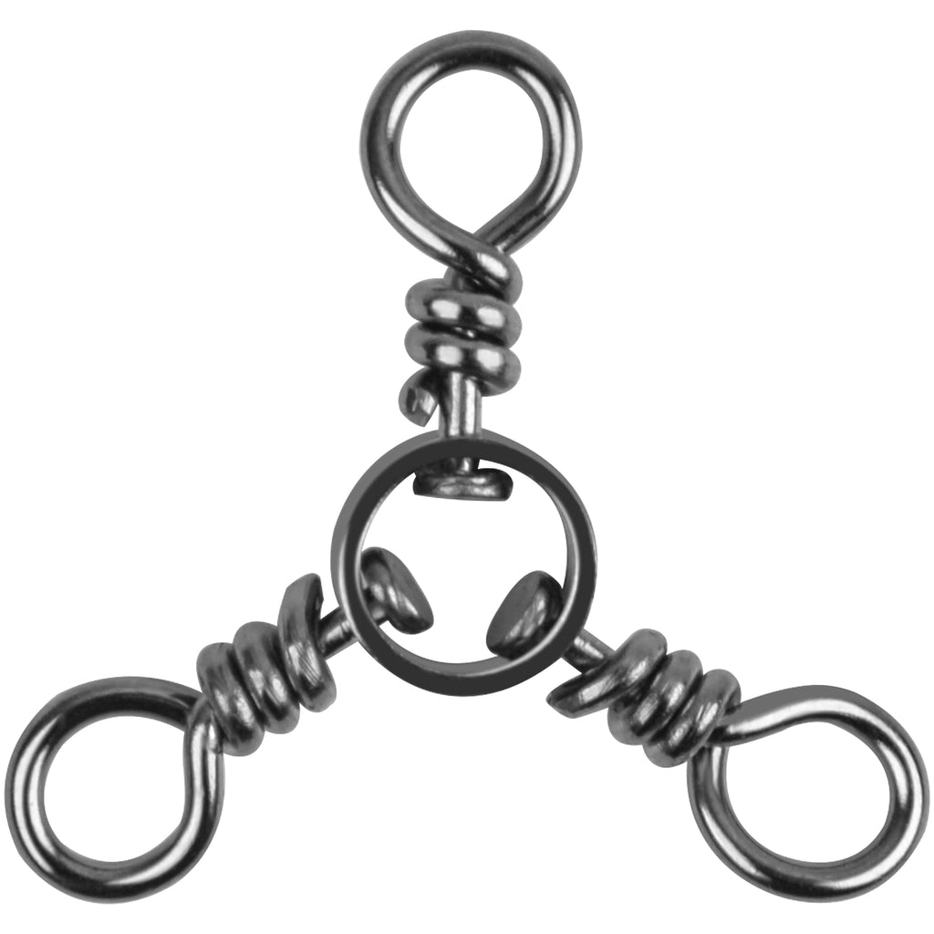 3 Three Way Swivels Fishing Tackle for Catfish Rig 30/60pcs T-Turn Swivels Triple Cross Line Swivels Stainless Steel Fishing Lure Connectors for Trolling Catfish Rig Saltwater Freshwater 30-220lbs