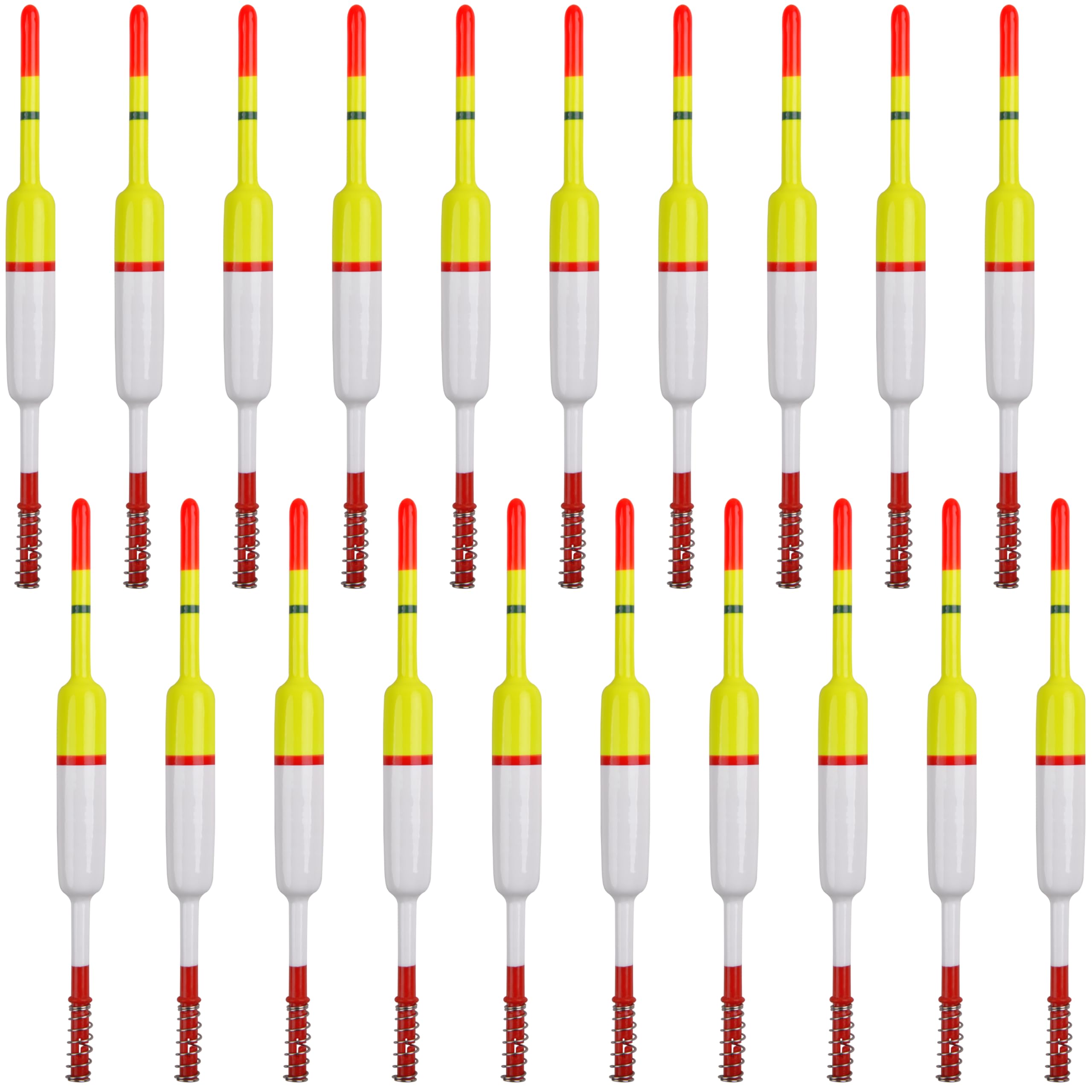 SILANON Slip Bobbers Fishing Floats and Bobbers Balsa Wood Slip Bobbers Floats Spring Bobbers for Crappie Catfish Trout Panfish Walleyes Fishing Bobbers 10pcs