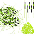 JOGFFDE Bobber Stops for Fishing - 150PCS Fishing Bobber Float Stops Bobber Stop Knots with Beads Fishing Float for Fishing Line Fishing Leaders Saltwater
