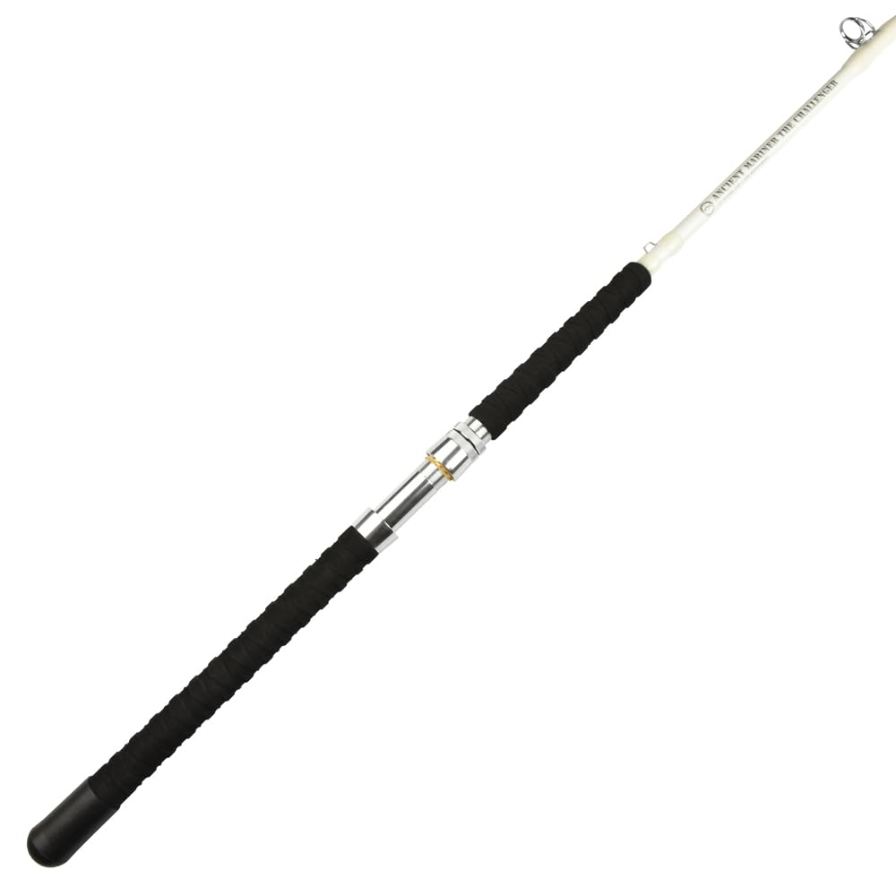 ANCIENT MARINER Catfish Fishing Rods 7’6 Glow in The Dark Ancient Mariner The Challenger Casting Rod Medium Heavy （White）